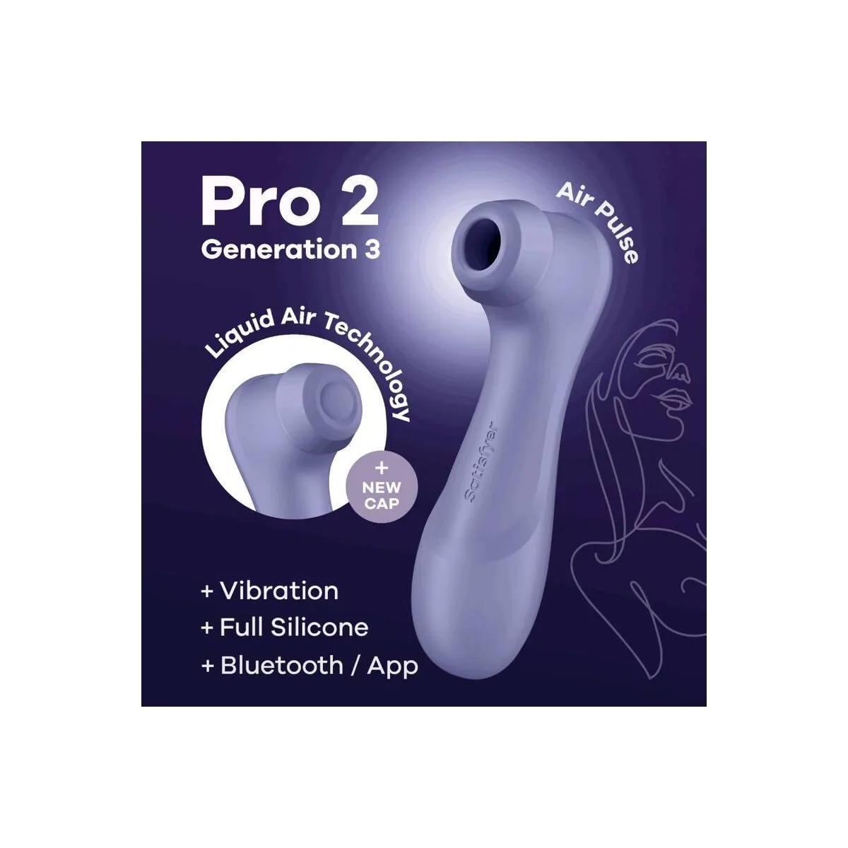 Pro 2 Generation 3 Lilac Bluetooth & App von Satisfyer Air Pulse | Fesselliebe.de