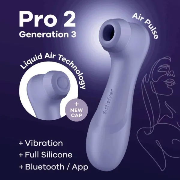 Pro 2 Generation 3 Lilac Bluetooth & App von Satisfyer Air Pulse | Fesselliebe.de