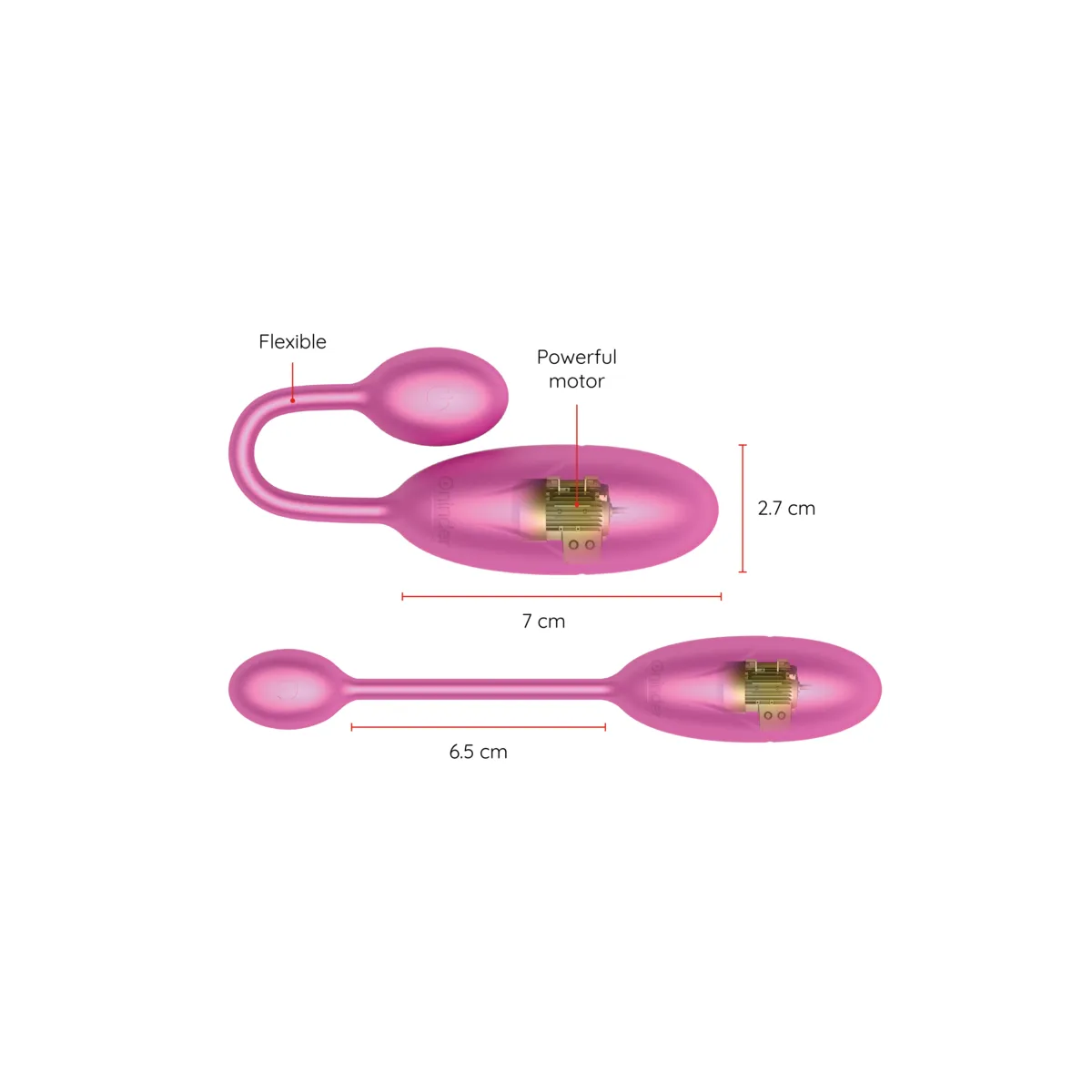 Denver Vibrationsei Rosa 7 X 2,7 cm Kostenlose App von Oninder | Fesselliebe.de