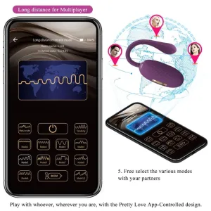 Doreen Purple wiederaufladbares Vibrations-Ei von Pretty Love Smart