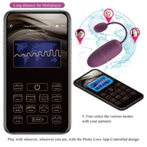 Nymph Vibrierendes Ei App-Gesteuert Lila von Pretty Love Bottom