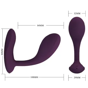 Baird G-Spot 12 Vibrationen wiederaufladbar Lila App von Pretty Love Flirtation