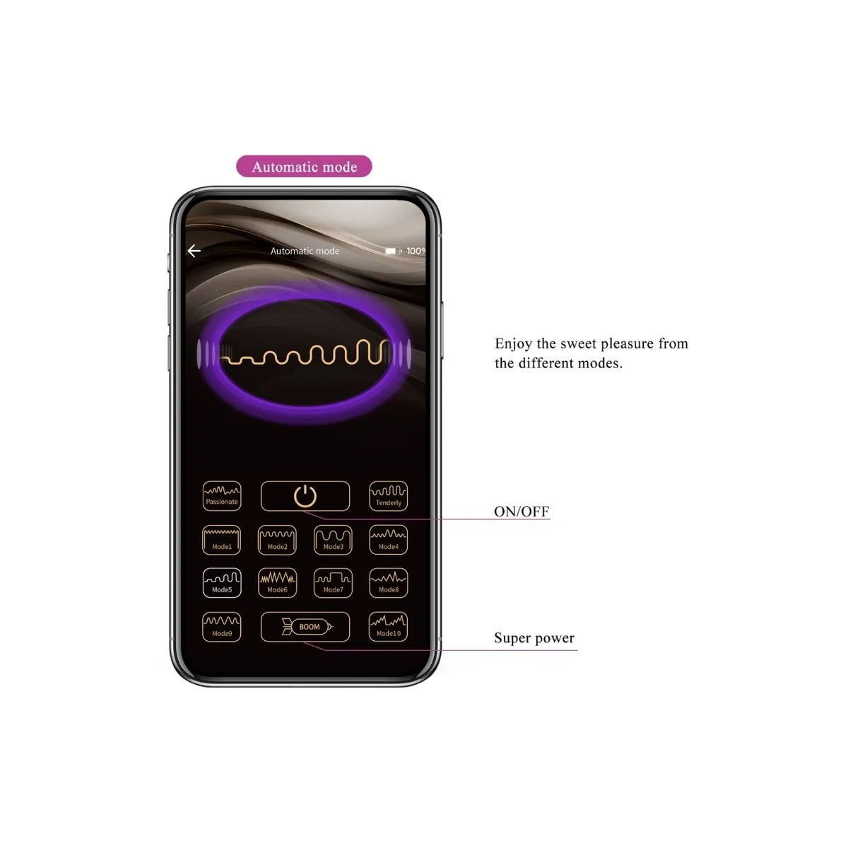 Baird G-Spot 12 Vibrationen wiederaufladbar Lila App von Pretty Love Flirtation | Fesselliebe.de