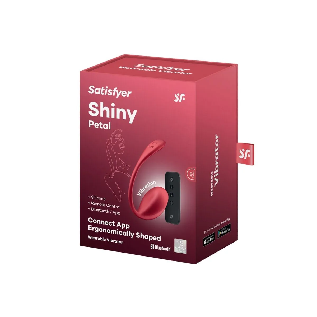 Shiny Petal G Point mit Fernbedienungs Stimulator Rot Kostenlose App von Satisfyer Partner | Fesselliebe.de