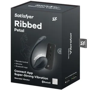 Ribbed Petal G Point Stimulator mit Fernbedienung Schwarz Kostenlose App von Satisfyer Partner