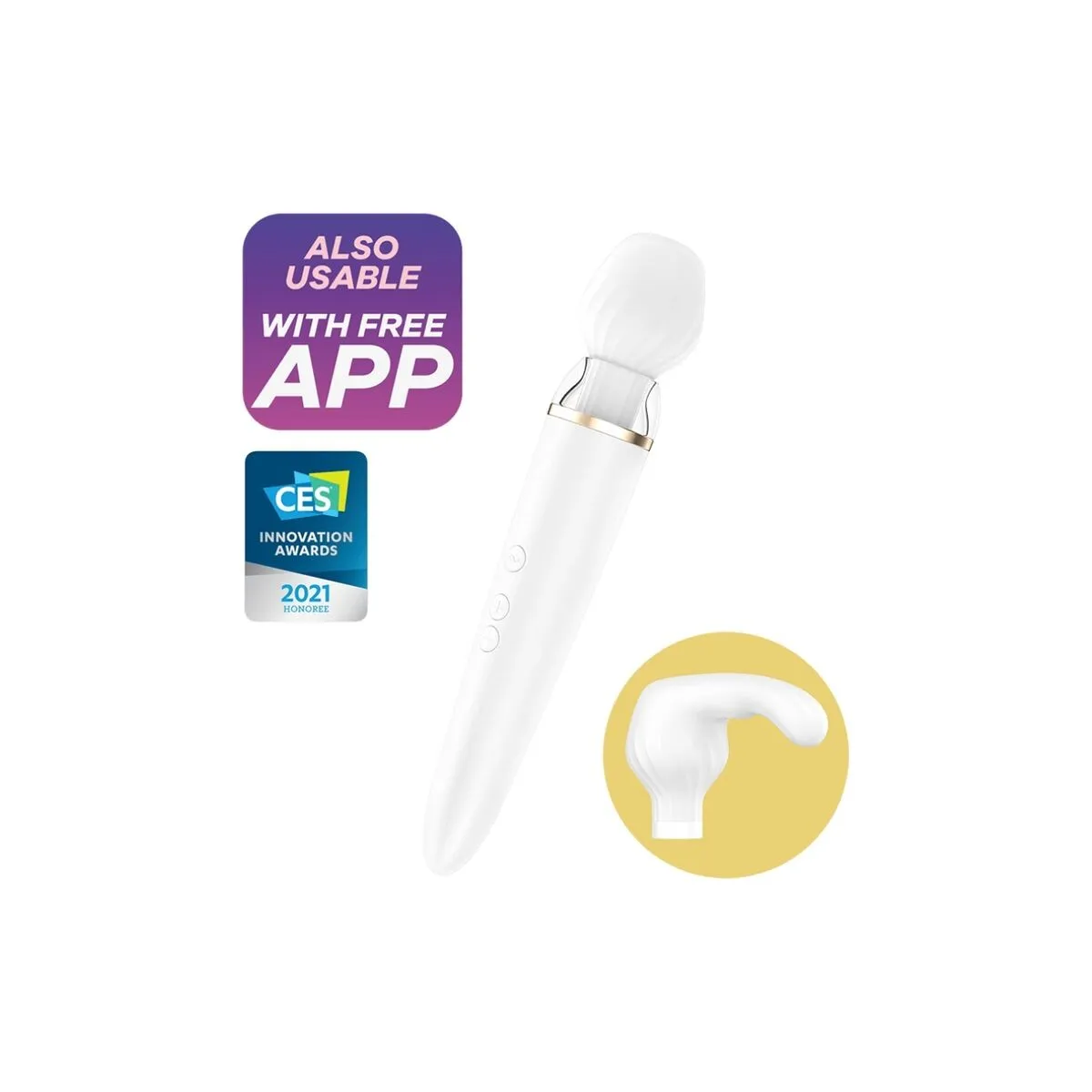 Double Wander App Weiss von Satisfyer Wand | Fesselliebe.de