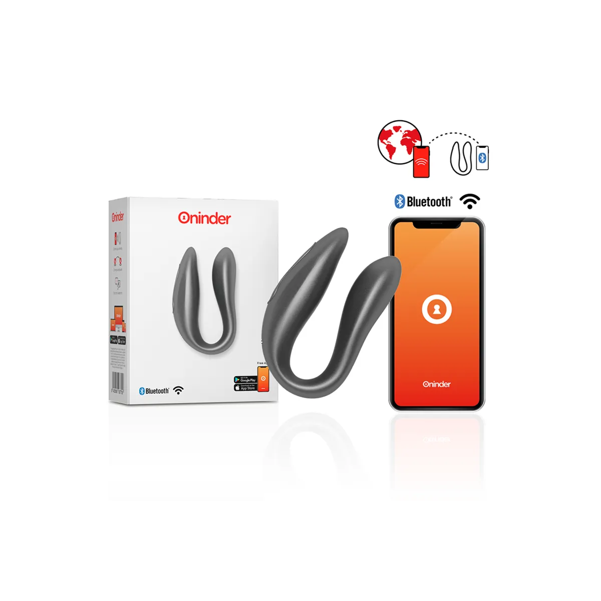 Lisboa G-Spot- und Klitoralstimulator Schwarz - Kostenlose App von Oninder | Fesselliebe.de