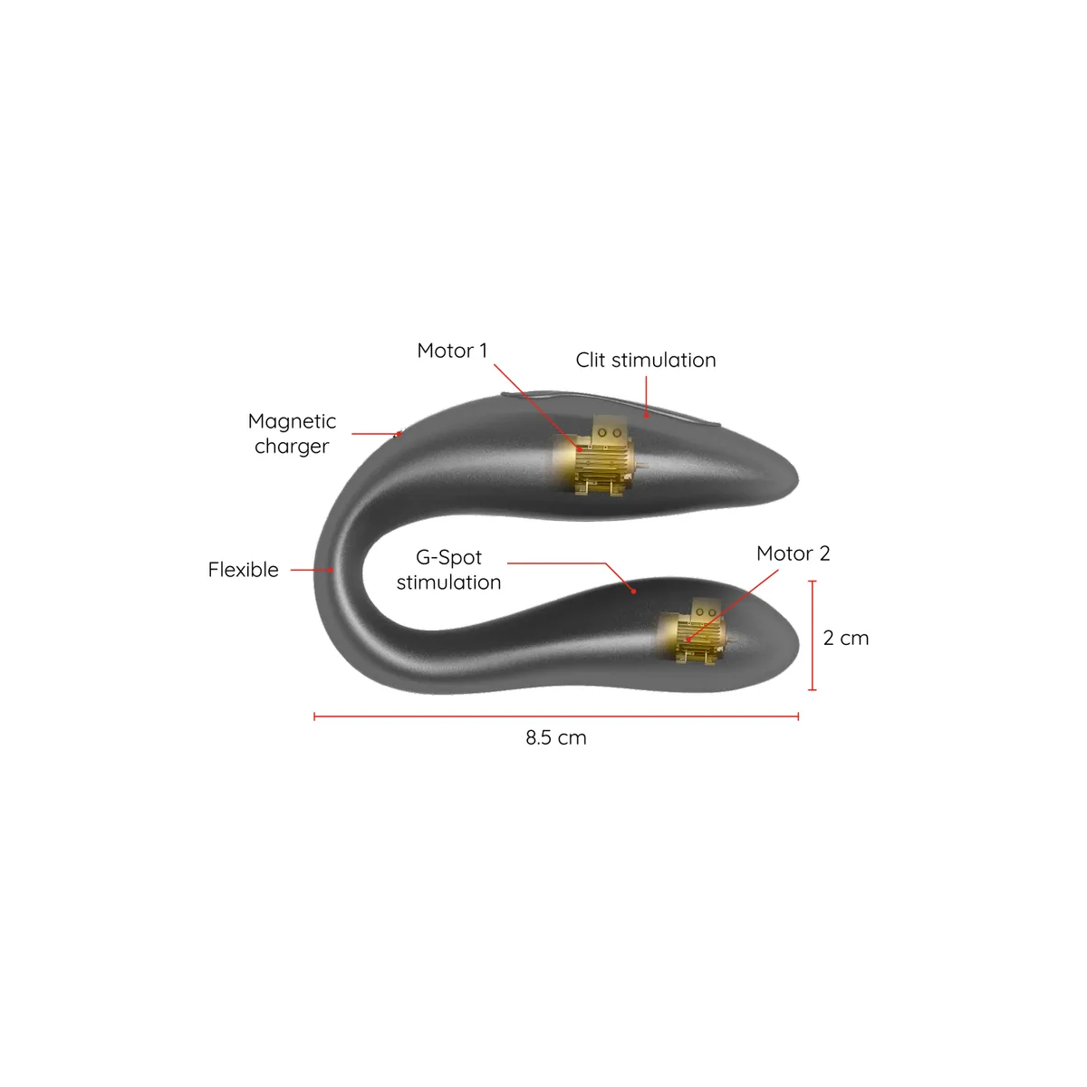 Lisboa G-Spot- und Klitoralstimulator Schwarz - Kostenlose App von Oninder | Fesselliebe.de