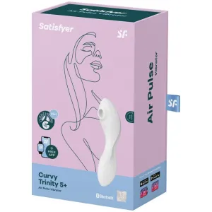 Curvy Trinity 5 Air Pulse Stimulator & Vibrator App Weiss von Satisfyer Connect
