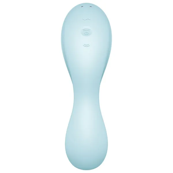 Curvy Trinity 5 Air Pulse Stimulator & Vibrator App Blau von Satisfyer Connect | Fesselliebe.de