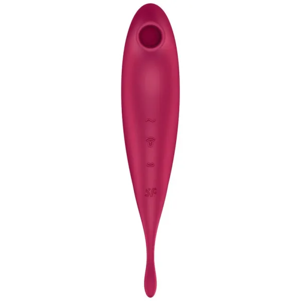 Twirling Pro+ Air Pulse Stimulator & Vibrator App Rot von Satisfyer Connect | Fesselliebe.de