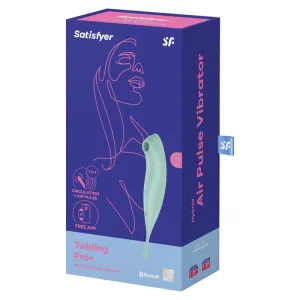 Twirling Pro+ Air Pulse Stimulator & Vibrator App Grün von Satisfyer Connect