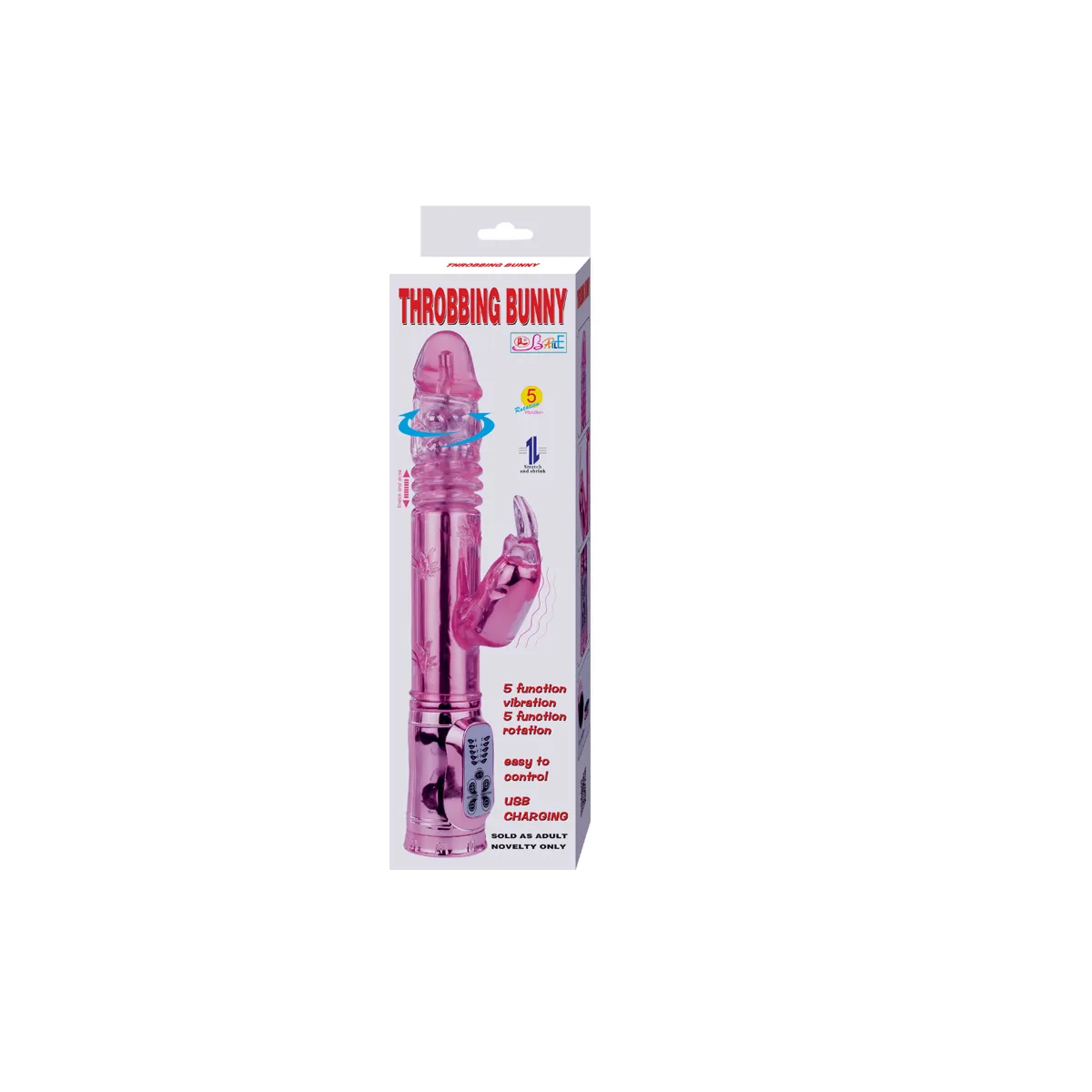Pochender Bunny Pink Rampant Rotator von Baile Rotations | Fesselliebe.de