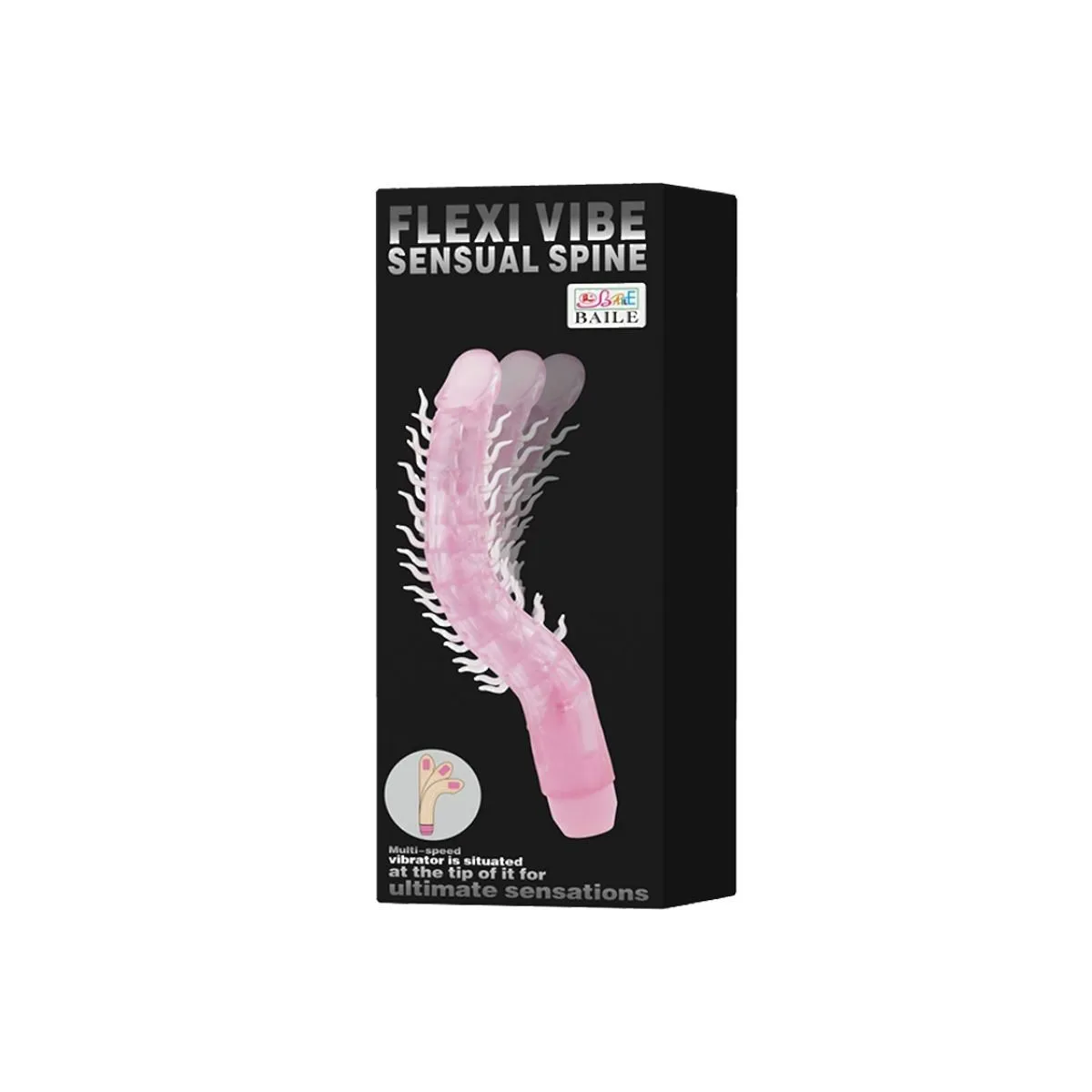 Flexi Vibe Sensual Spine Biegbarer Vibrierdildo Flieder 23,5 cm von Baile | Fesselliebe.de