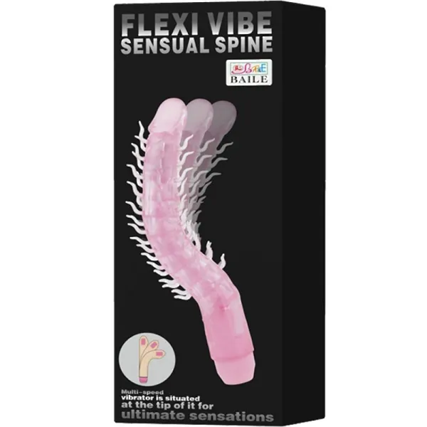 Flexi Vibe Sensual Spine Biegbarer Vibrierdildo Flieder 23,5 cm von Baile | Fesselliebe.de