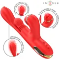 Katy Multifunktions-Klitoris-Stimulator 4 Austauschbare Köpfe Rot von Intense Fun