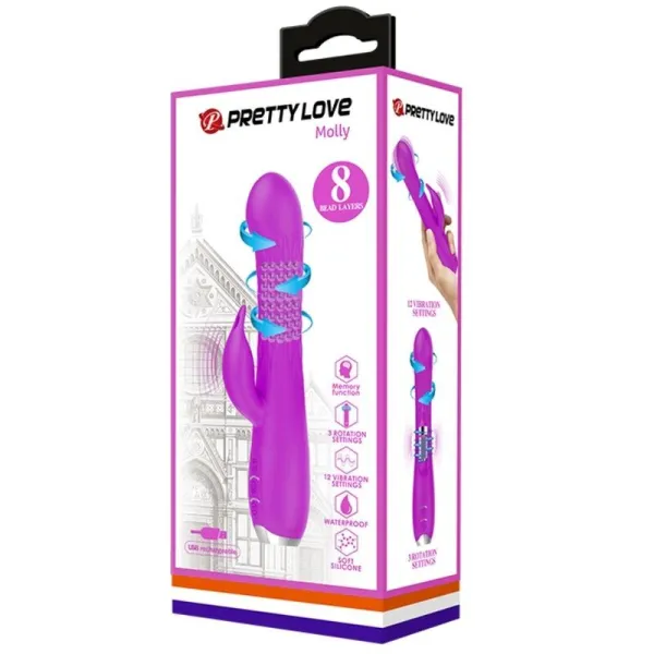 Molly Vibrator mit wiederaufladbarer Rotation von Pretty Love | Fesselliebe.de