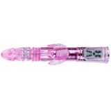 Wiederaufladbarer Vibrator mit Rotation und Pochenden Schmetterlingsstimulator von Baile Rotations | Fesselliebe.de