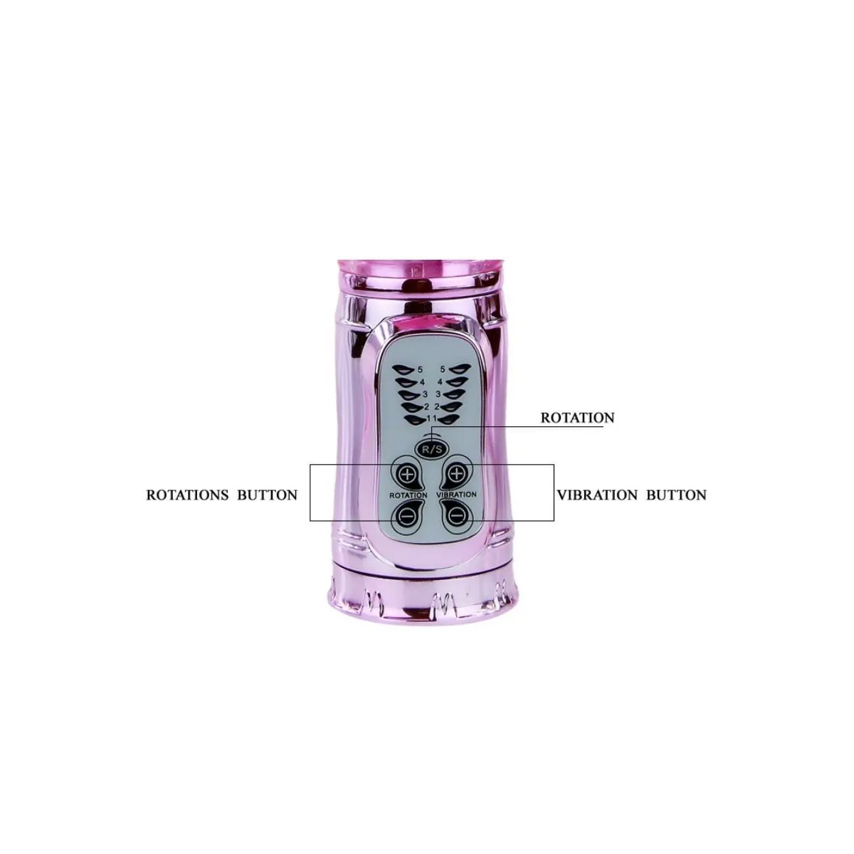 Wiederaufladbarer Vibrator mit Rotation und Pochenden Schmetterlingsstimulator von Baile Rotations | Fesselliebe.de