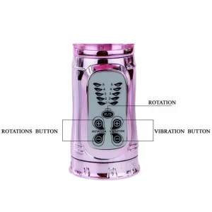 Wiederaufladbarer Vibrator mit Rotation und Pochenden Schmetterlingsstimulator von Baile Rotations