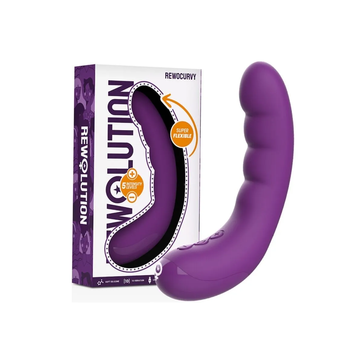 Rewocurvy wiederaufladbarer, Flexibler Vibrator von Rewolution | Fesselliebe.de