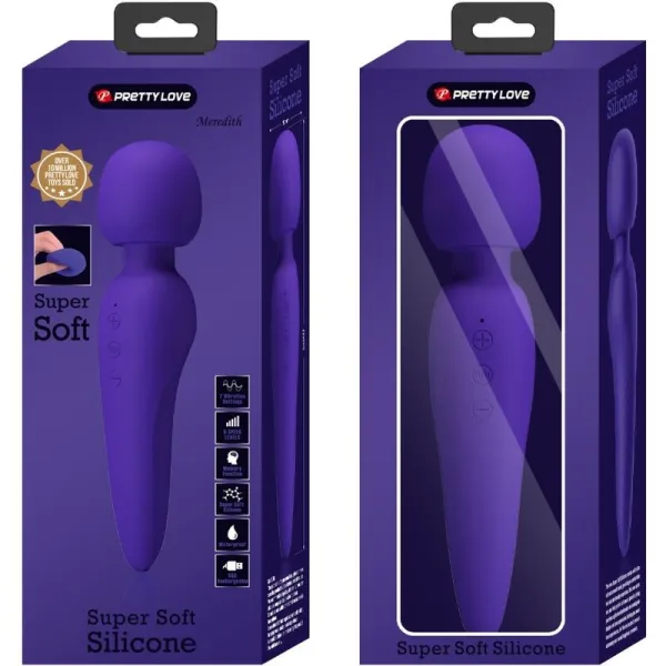 Meredith Massager 12 Vibrationsmodi Lila von Pretty Love Smart | Fesselliebe.de