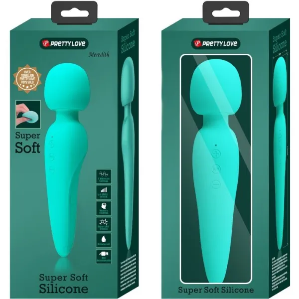 Meredith Massager 12 Vibrationsmodi Aqua Grün von Pretty Love Smart | Fesselliebe.de