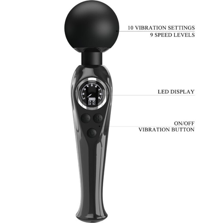 Skyler Vibrator Stab Schwarz von Pretty Love Led | Fesselliebe.de
