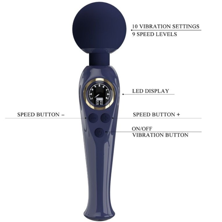 Skyler Vibrator Stab Blau von Pretty Love Led | Fesselliebe.de