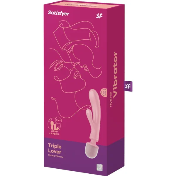 Triple Lover Rabbit Vibrator Massager Rosa von Satisfyer Vibrator | Fesselliebe.de