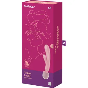 Triple Lover Rabbit Vibrator Massager Rosa von Satisfyer Vibrator
