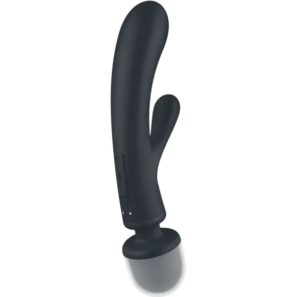 Triple Lover Rabbit Vibrator Massager Grau von Satisfyer Vibrator | Fesselliebe.de