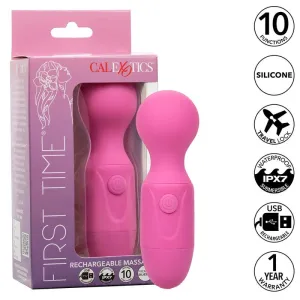 First Time wiederaufladbarer Massager 10 Vibrationen Rosa von Calexotics | Fesselliebe.de
