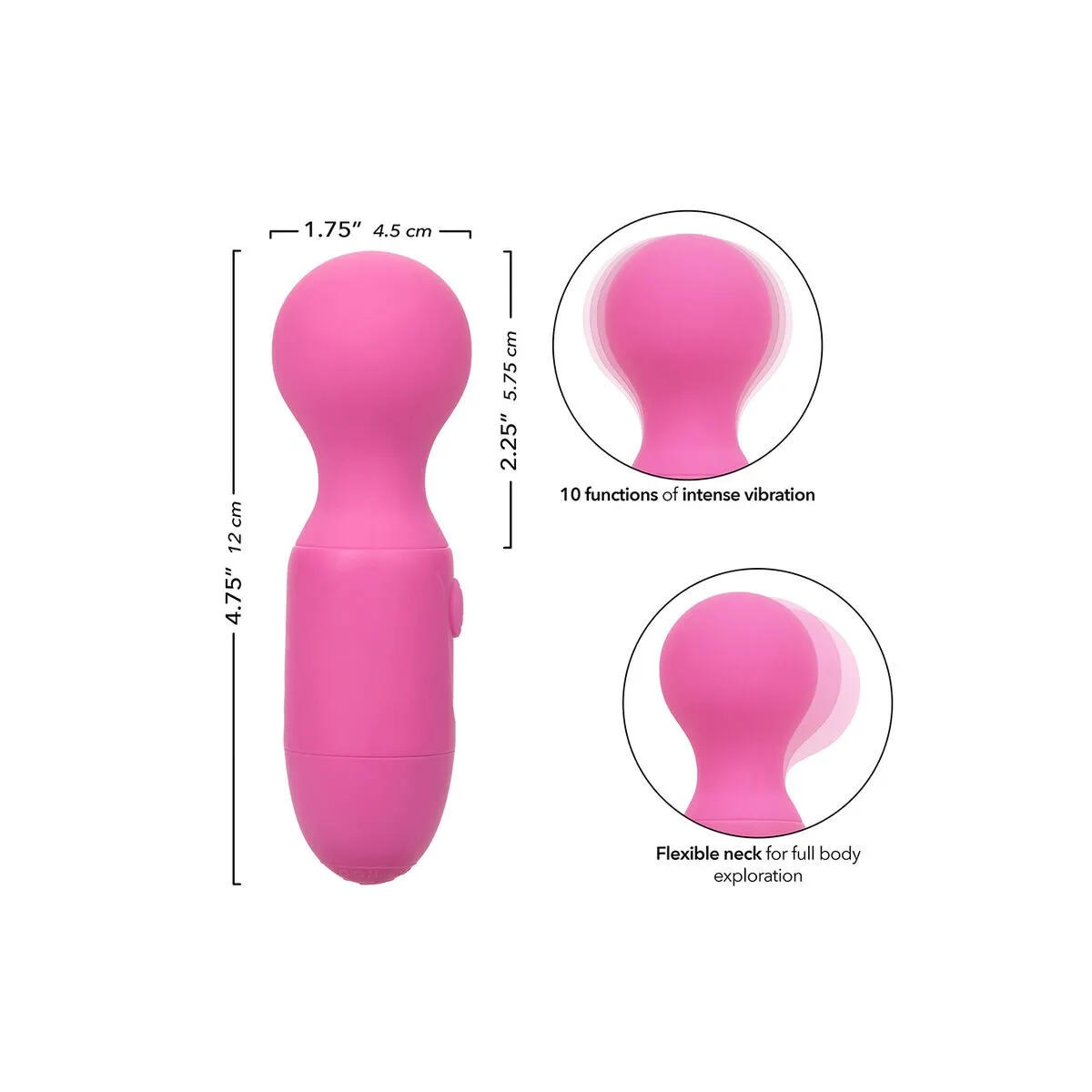 First Time wiederaufladbarer Massager 10 Vibrationen Rosa von Calexotics | Fesselliebe.de