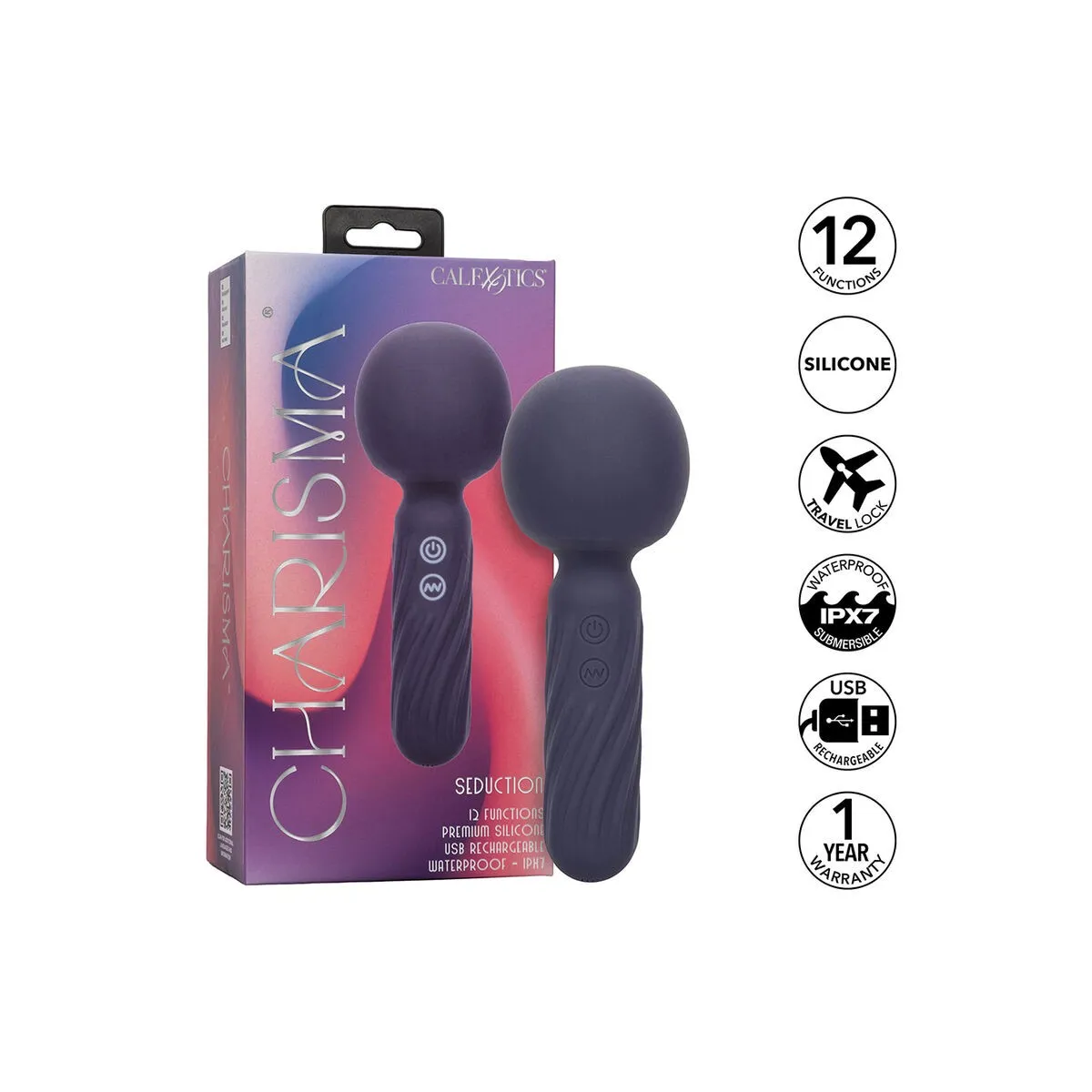 Charisma Seduction Massager 12 Funktionen 17,75 cm X 6,25 cm Lila von Calexotics | Fesselliebe.de