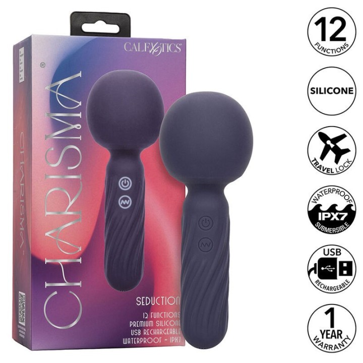 Charisma Seduction Massager 12 Funktionen 17,75 cm X 6,25 cm Lila von Calexotics | Fesselliebe.de