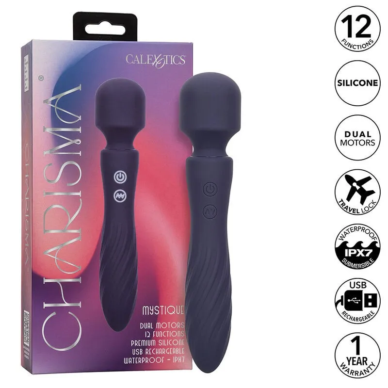 Charisma Mystique Massager Doppelmotor 12 Funktionen 20,5 cm X 4,5 cm Lila von Calexotics | Fesselliebe.de
