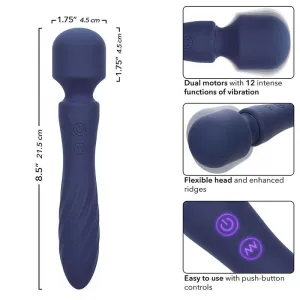 Charisma Mystique Massager Doppelmotor 12 Funktionen 20,5 cm X 4,5 cm Lila von Calexotics