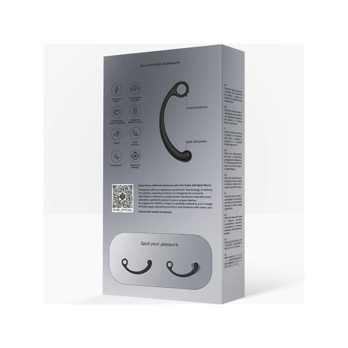 Axi Vibrierender Massagestab Schwarz von Snail Vibe | Fesselliebe.de