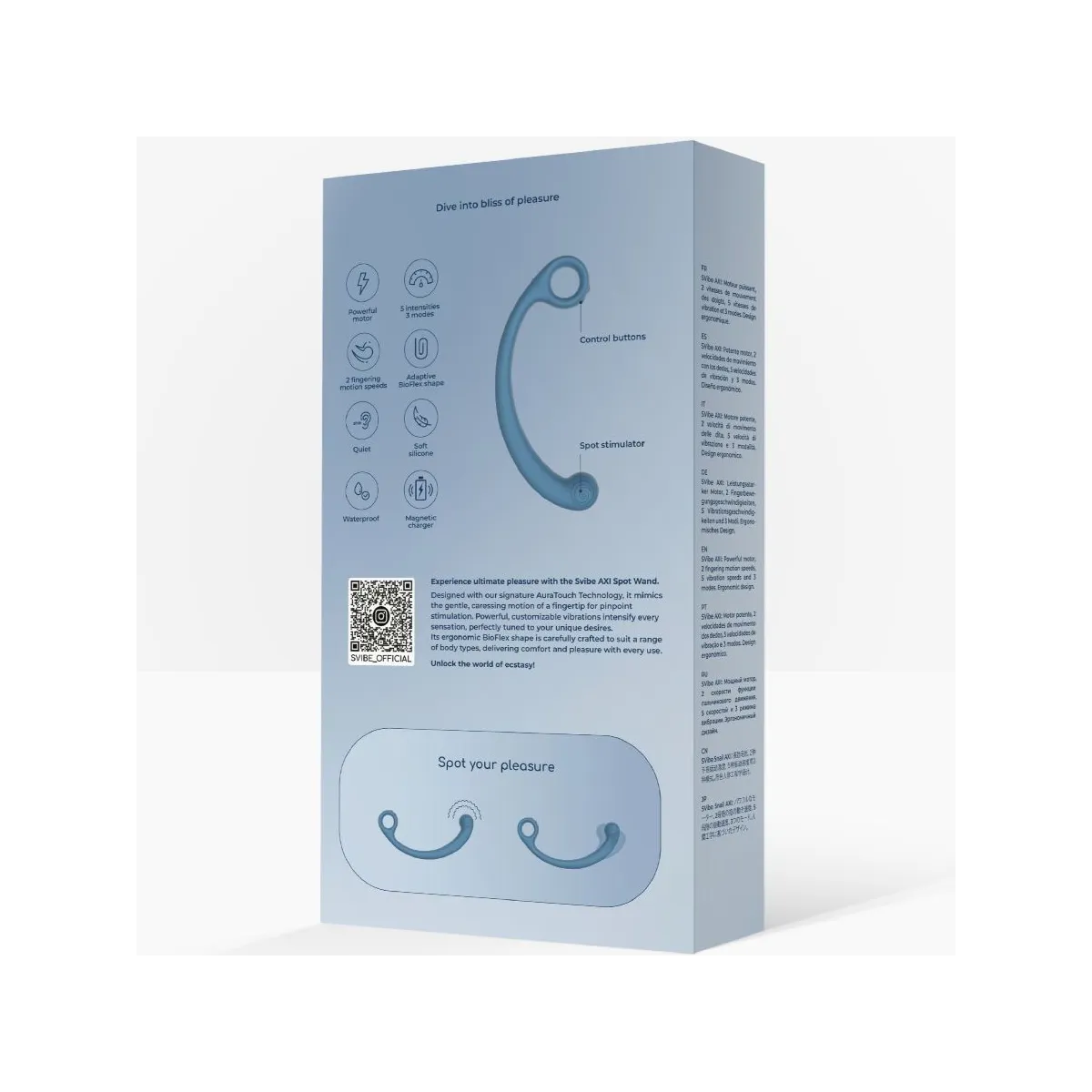 Axi Vibrierender Massagestab Blau von Snail Vibe | Fesselliebe.de