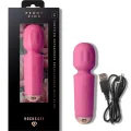 Wiederaufladbarer Mini-Zauberstab mit 16 Funktionen, Pfingstrosenrosa von Rocks-Off