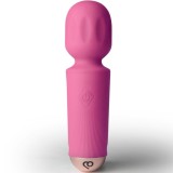 Wiederaufladbarer Mini-Zauberstab mit 16 Funktionen, Pfingstrosenrosa von Rocks-Off | Fesselliebe.de