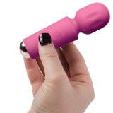 Wiederaufladbarer Mini-Zauberstab mit 16 Funktionen, Pfingstrosenrosa von Rocks-Off | Fesselliebe.de