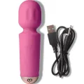 Wiederaufladbarer Mini-Zauberstab mit 16 Funktionen, Pfingstrosenrosa von Rocks-Off