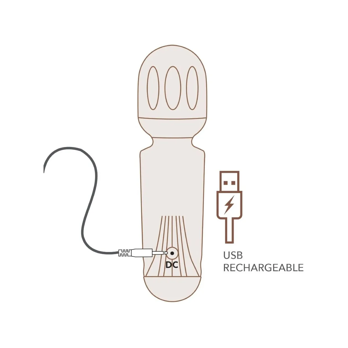 Wiederaufladbarer Mini-Zauberstab mit 16 Funktionen, Pfingstrosenrosa von Rocks-Off | Fesselliebe.de