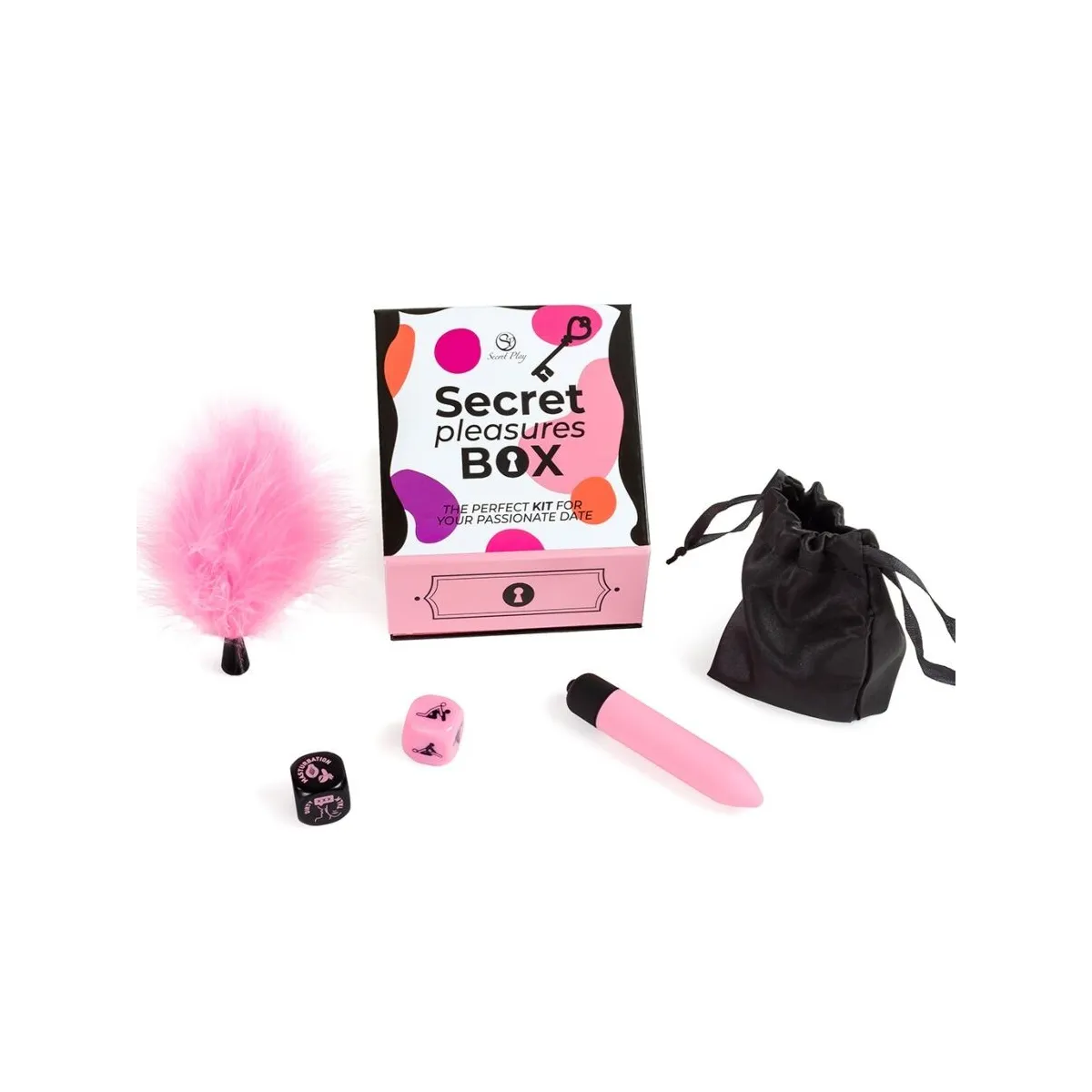 Vergnügungsbox für Paare: Würfel + Vibrationskugel + Federstift von Secretplay 100% Games | Fesselliebe.de