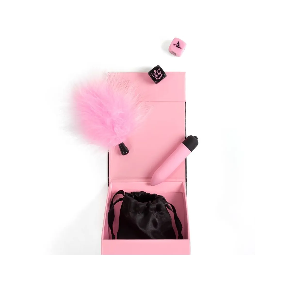 Vergnügungsbox für Paare: Würfel + Vibrationskugel + Federstift von Secretplay 100% Games | Fesselliebe.de