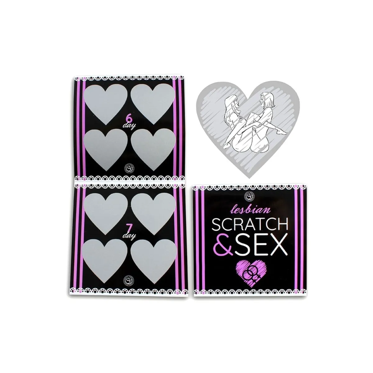 Scratch & Sexspiel für Paare Lesbische Stellungen (ES/EN/FR/PT/DE) von Secretplay 100% Games | Fesselliebe.de