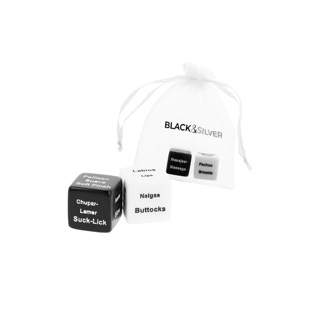 Würfel für Paare Es/En von Black&Silver | Fesselliebe.de