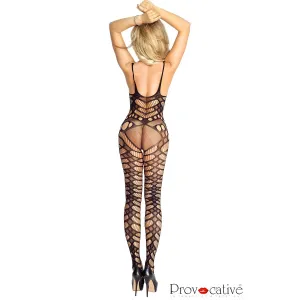 Schwarzes Bodystocking ouvert PR4688 von Provocative